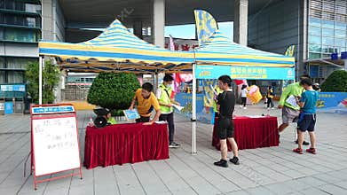 Shenzhen, China: Scene of national Fitness Competition Registration