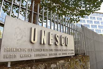 Paris, France - August 30, 2019: The main UNESCO building in Paris, France