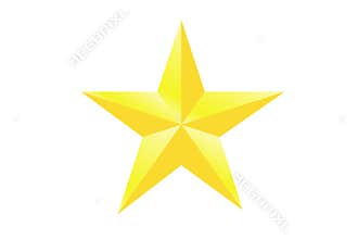 Yellow star icon on white background. Illustration design