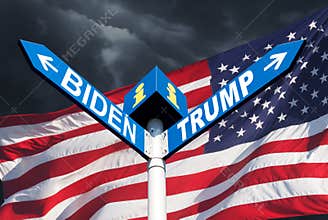 Confrontation between Trump and Biden