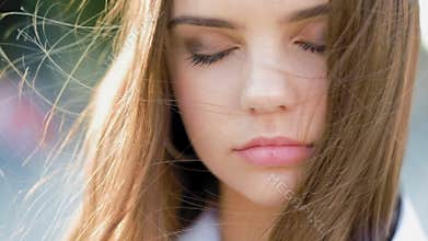Mindfulness balance peaceful teen girl meditating