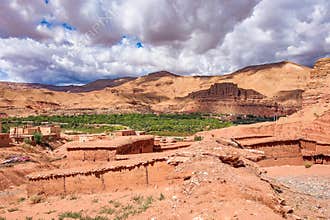 The beautiful Rose Valley - Vallee des Roses, near Ouarzazate, Morocco