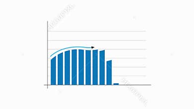 Financial graph chart, video animation