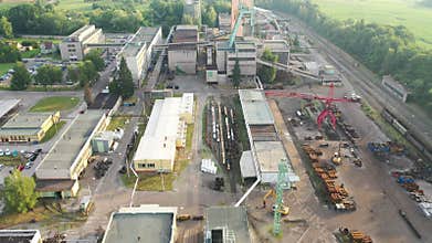 Black coal mine, aerial shot, aerial view by drone