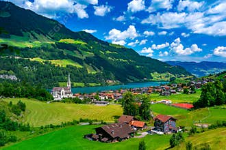 Swiss village Lungern, Switzerland