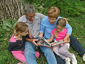 Family and old photo album