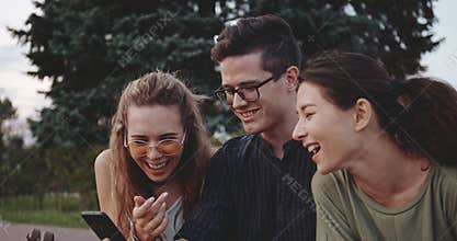 Teenage friends having fun, youth concet