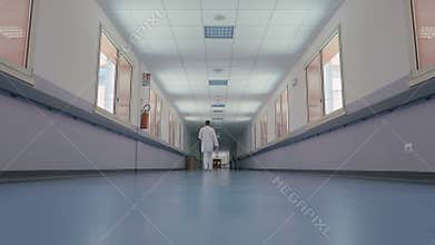 Doctor in white lab coat and stethoscope