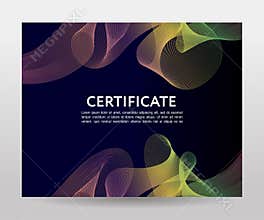 Certificate. Template diplomas, currency. Vector gradient frame