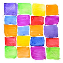 Colorful rough paint samples. Abstract background.