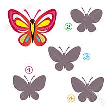 Shape game - the butterfly
