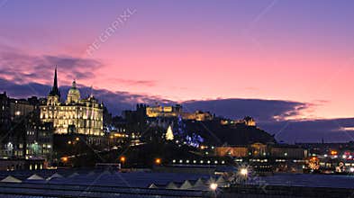 Edinburgh Christmas panorama
