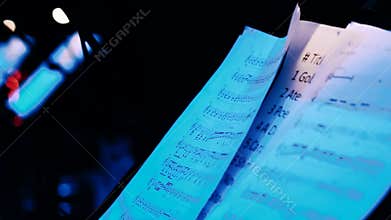 Stands For Music Backstage. Preparation For The Concert.