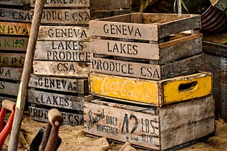 Geneva Lakes Produce CSA Wooden Crates