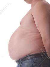 Big belly of a fat man