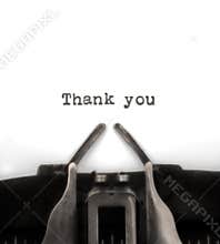 Thank You Typed by Vintage Typewriter