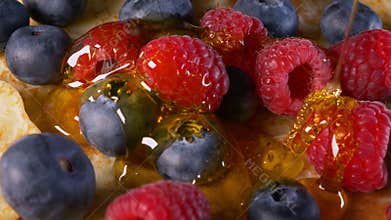 Sweet pancake with fresh fruit