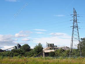 Industrial area at stourton leeds at the site of a proposed new brownfield inland dock development