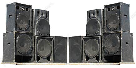 Old powerful stage concerto audio speakers