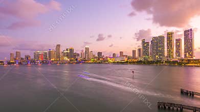 Miami, Florida, USA downtown city skyline
