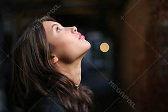 Woman looking up