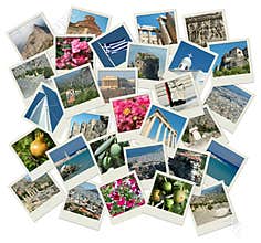 Go Greece - background with travel photos