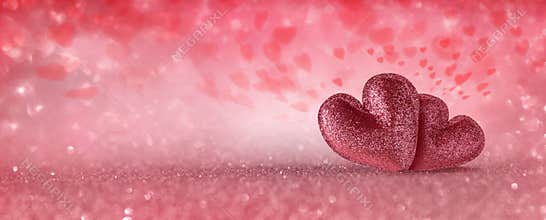 Two hearts for valentines day