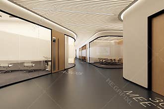 Corridor in modern building 