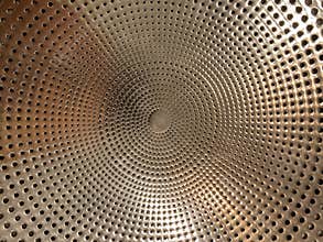 Sound wave background made by golden plate