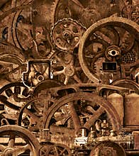 Retro Vintage background Technology, Steampunk