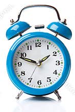 Blue alarm clock