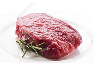 Raw beef steak