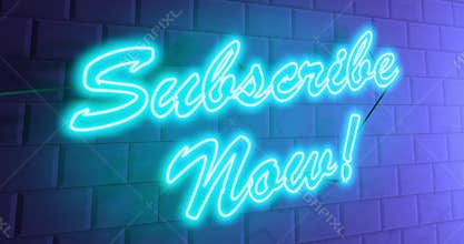 Subscribe now sign in glowing neon for subscription and application - 4k