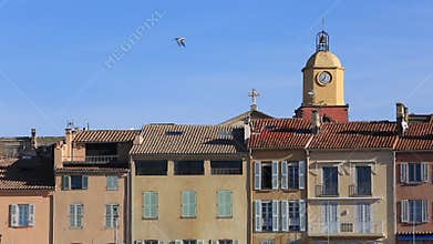 Bird and Buildings in Saint Tropez