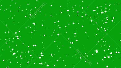 Blinking stars with green screen background