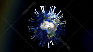 Planet earth in the form of covid 19 coronavirus