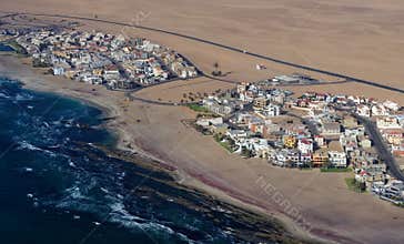 Urban development on shores of Swakopmund, Namibia