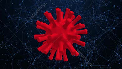 Concept of virus circulation and contagion. Contagious viral disease