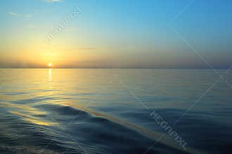 Beautiful sunrise under water.