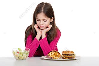Little girl with food