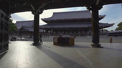 Higashi-Honganji Temple in Kyoto, Japan in 4k