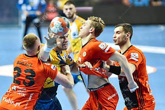 Men handball match