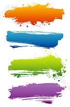 Set of color banners