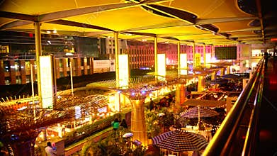 A View of Night CyberHub. Cyber Hub is a massive courtyard within Cyber City