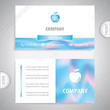 Business card - Apples symbol. Eat healthy - fruits and vegetables products.