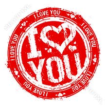 I love you stamp.