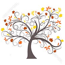 Vector autumn tree design