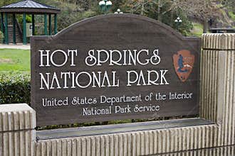 Hot Springs National Park Sign Arkansas