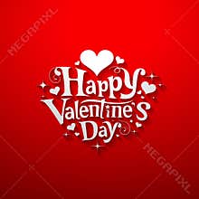 Happy Valentine day message banner