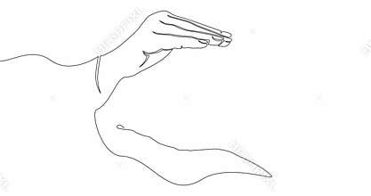 Self drawing line animation AIDS day Ribbon in hands continuous line drawn concept video